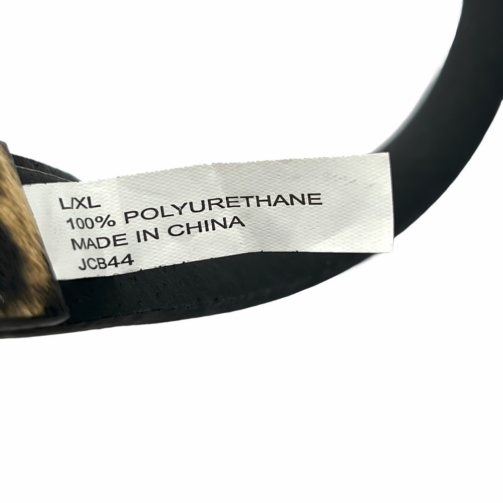 Juicy Couture Leopard Print Belt. Gold Hardware Heart Logo Charm Mob Sz. L/XL - Picture 6 of 6